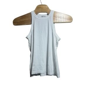 NEW James Perse White High Neck Ribbed Tank Top Size 4 $125